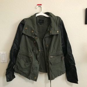 forest green leather jacket